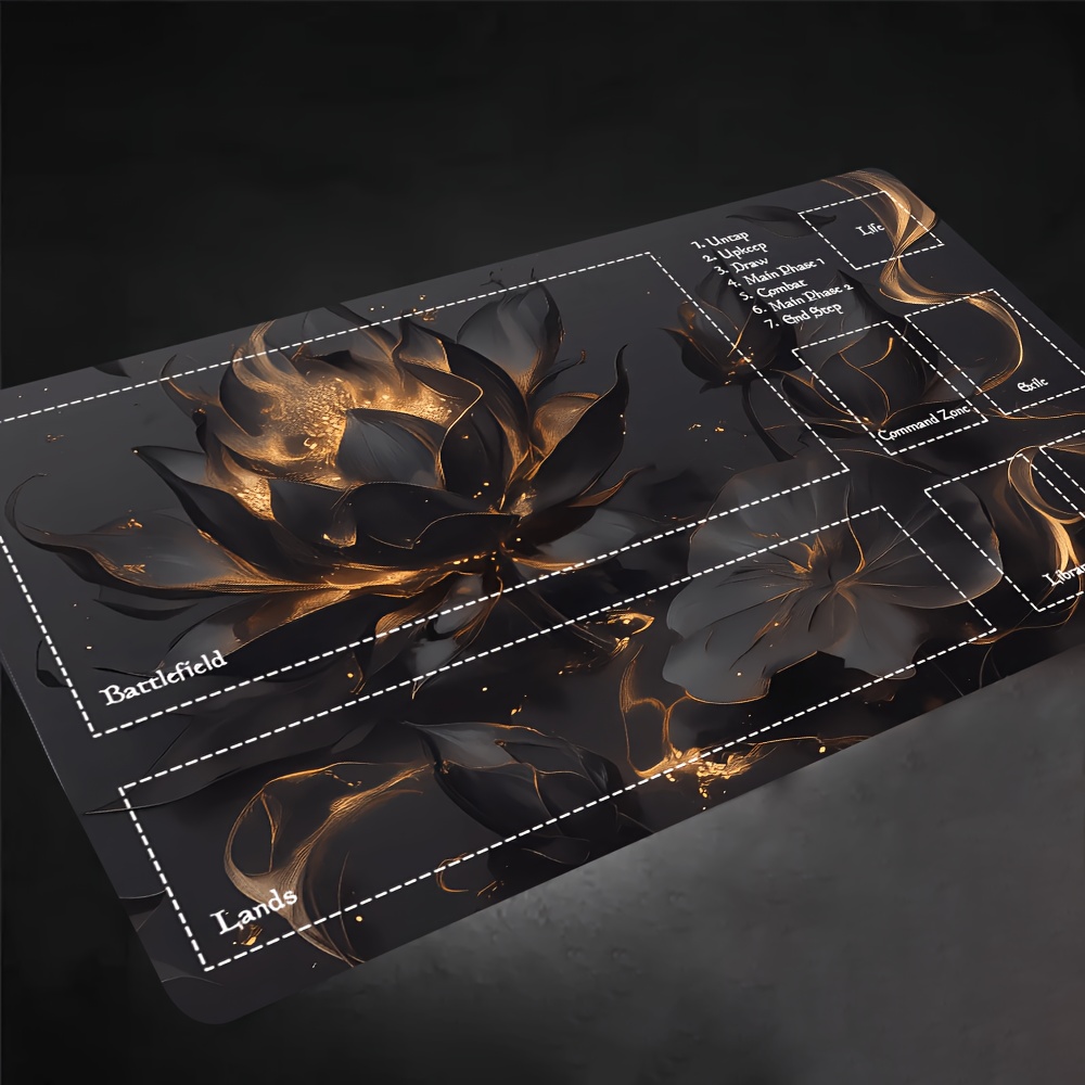 Black Lotus Playmat Game Mat for Trading Card Games
